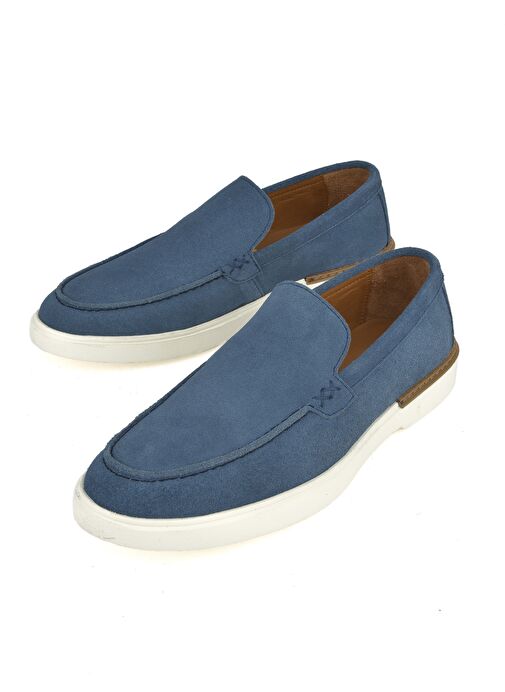 Ziya, Erkek Hakiki Deri Ayakkabı 1511007ZB042 Mavi - Görsel 9