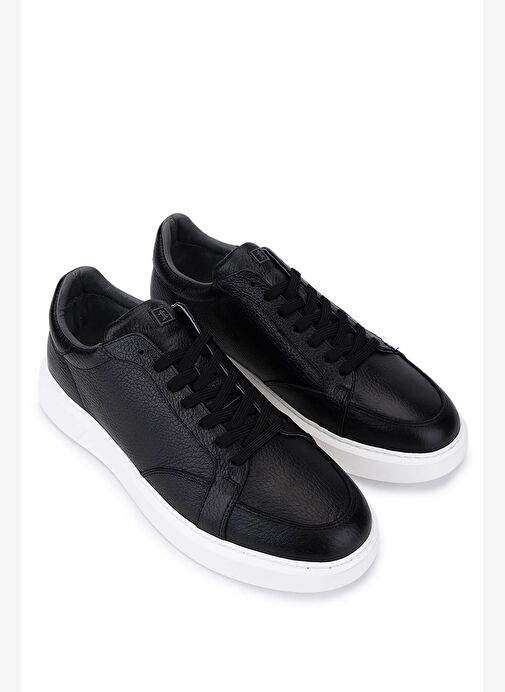 Tamer Tanca Erkek Hakiki Deri Siyah Sneakers & Spor Ayakkabı - Görsel 3