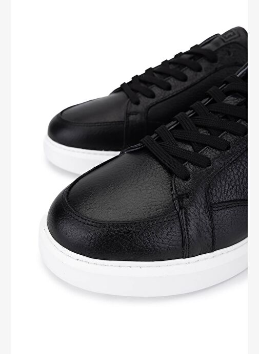 Tamer Tanca Erkek Hakiki Deri Siyah Sneakers & Spor Ayakkabı - Görsel 4