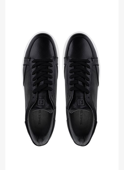 Tamer Tanca Erkek Hakiki Deri Siyah Sneakers & Spor Ayakkabı - Görsel 6