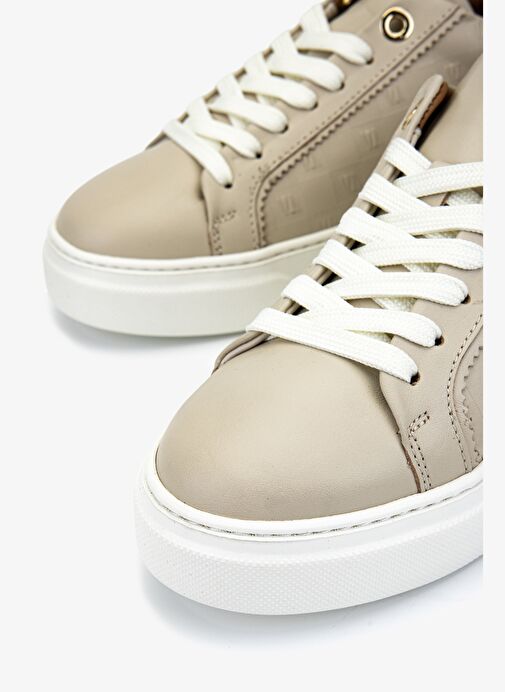 Valmenti Kadın Hakiki Deri Kırık Beyaz Sneakers & Spor Ayakkabı - Görsel 4