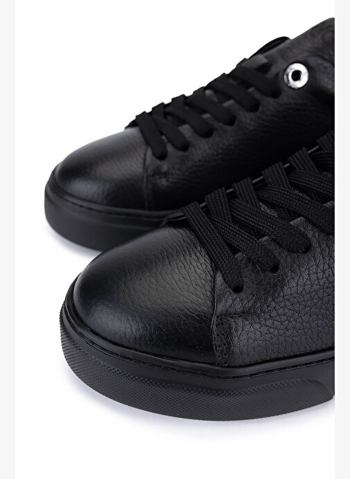 Tamer Tanca Kadın Hakiki Deri Siyah Sneakers & Spor Ayakkabı - Görsel 4