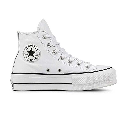 Converse Chuck Taylor All Star Leather Platform Kadın Günlük Ayakkabı 561676C Beyaz - Görsel 2