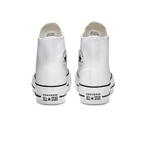 Converse Chuck Taylor All Star Leather Platform Kadın Günlük Ayakkabı 561676C Beyaz - Görsel 4