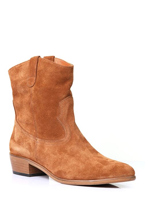 Nemesis Gerçek Deri Kadın Bot Taba Süet - Görsel 5