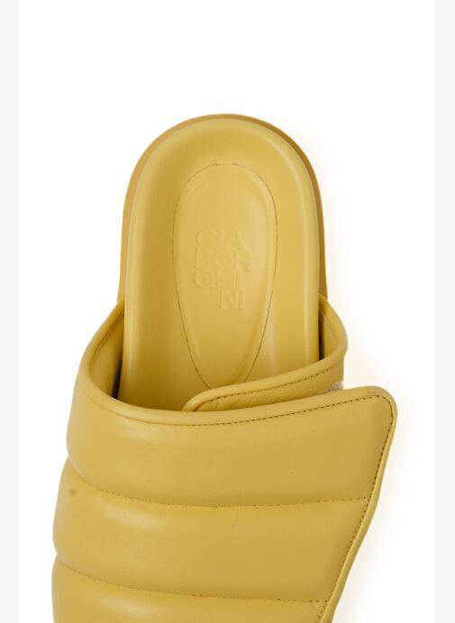 Sarı Dikişli Bantlı Kadın Terlik - Görsel 4