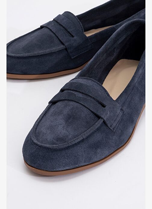 TORY Kot Süet Hakiki Deri Kadın Loafer Ayakkabı - Görsel 4