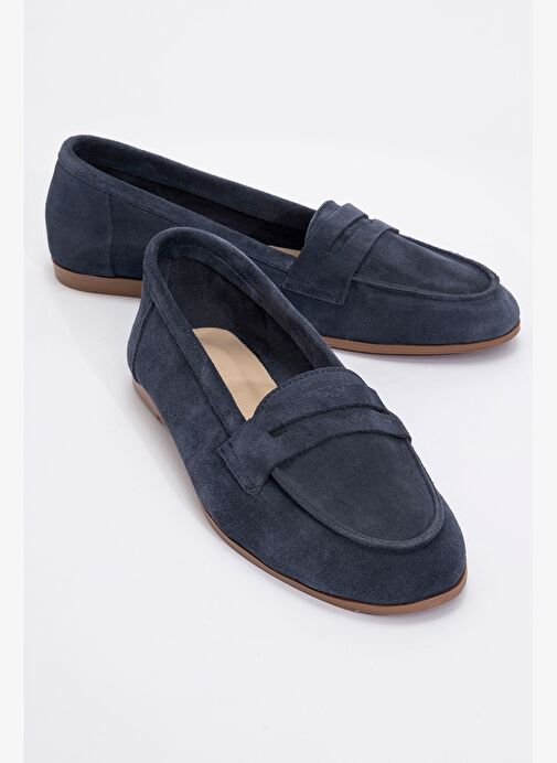 TORY Kot Süet Hakiki Deri Kadın Loafer Ayakkabı - Görsel 2