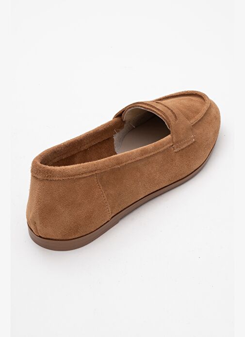 TORY Toprak Süet Hakiki Deri Kadın Loafer Ayakkabı - Görsel 6