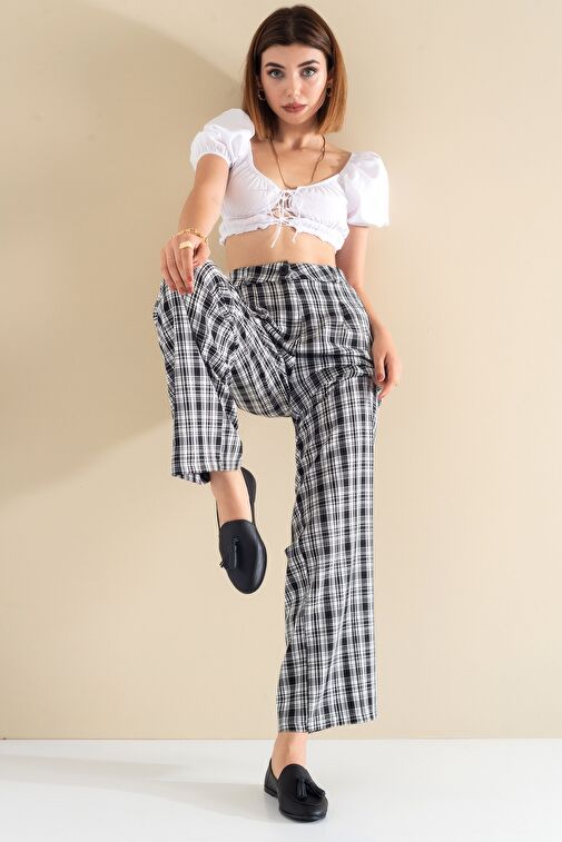 F04 Siyah Cilt Hakiki Deri Püsküllü Kadın Loafer Ayakkabı - Görsel 7