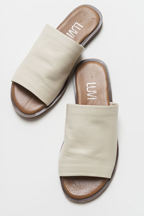 Luvi Shoes Siyah Kadın Deri Terlik 14-684 - Görsel 3