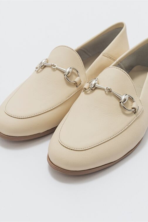 Luvi Shoes Taba Kadın Deri Loafer 63-F03 - Görsel 5
