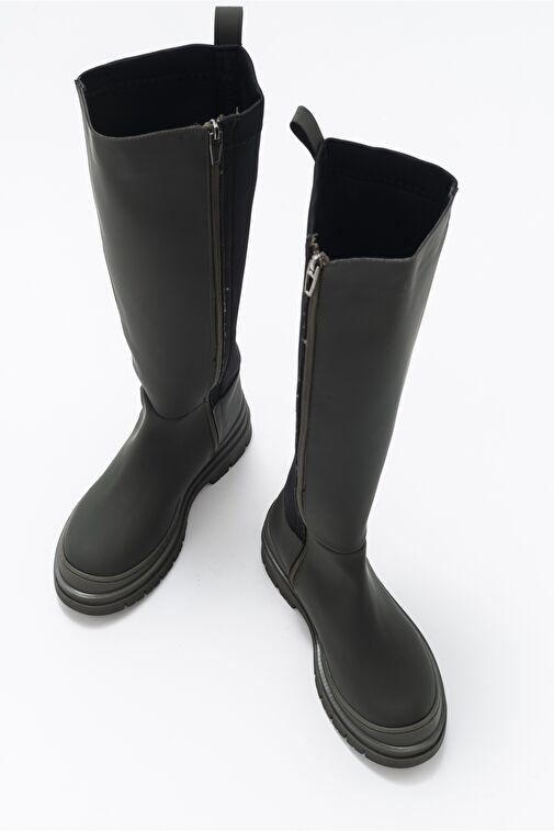 TORVI Haki Kadın Çizme - Görsel 4