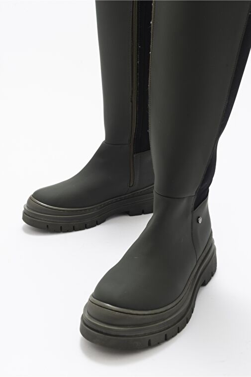 TORVI Haki Kadın Çizme - Görsel 5