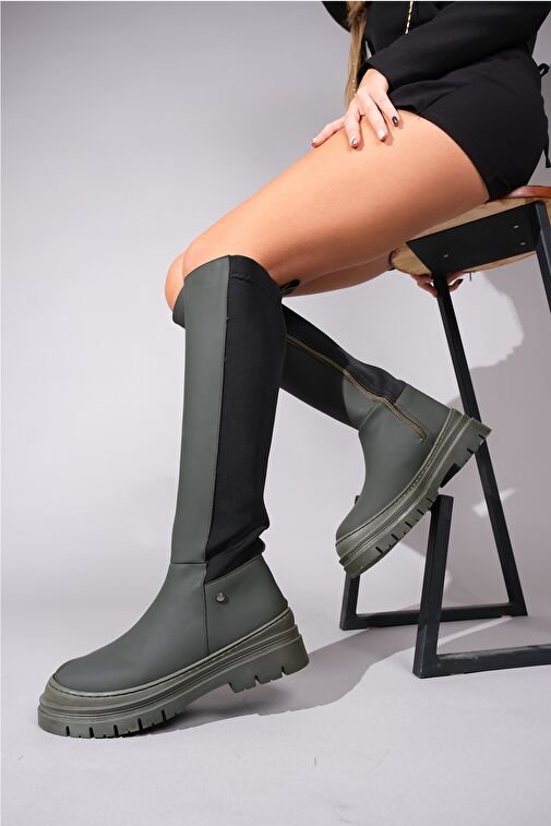 TORVI Haki Kadın Çizme - Görsel 9