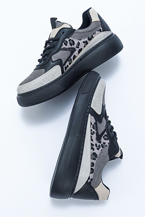 AERE Buz-Siyah Kadın Spor Ayakkabı - Görsel 7