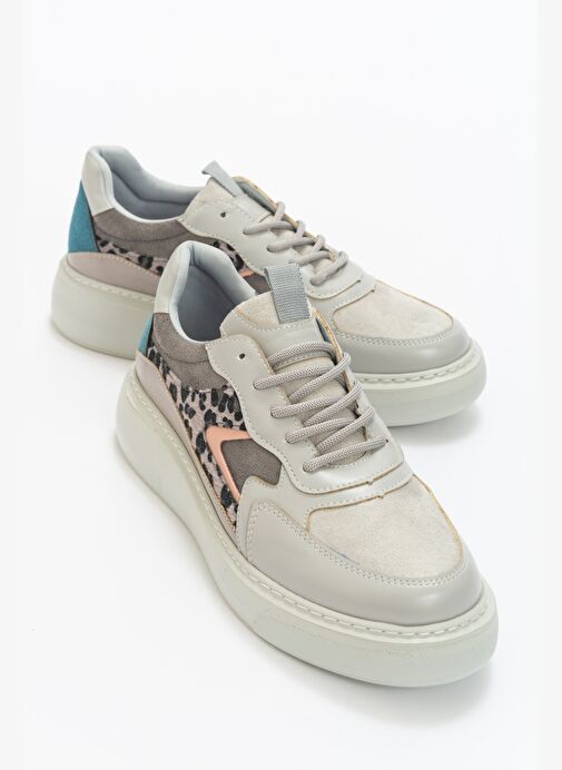 Luvi Shoes Gri-Turkuaz Kadın Sneaker 17-705 - Görsel 2