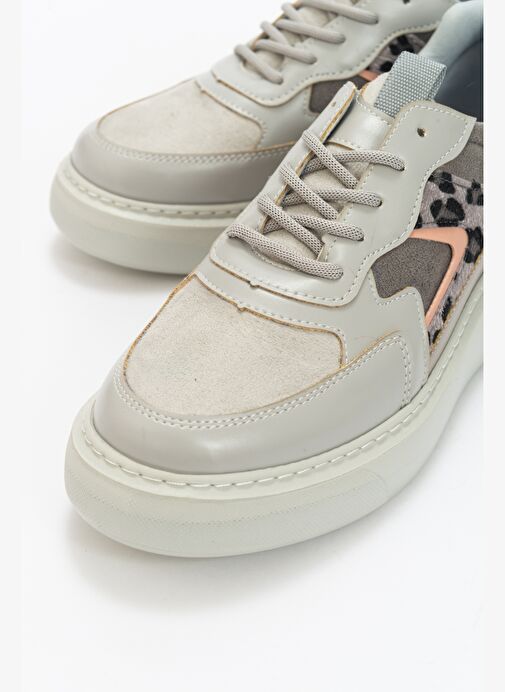 Luvi Shoes Gri-Turkuaz Kadın Sneaker 17-705 - Görsel 5