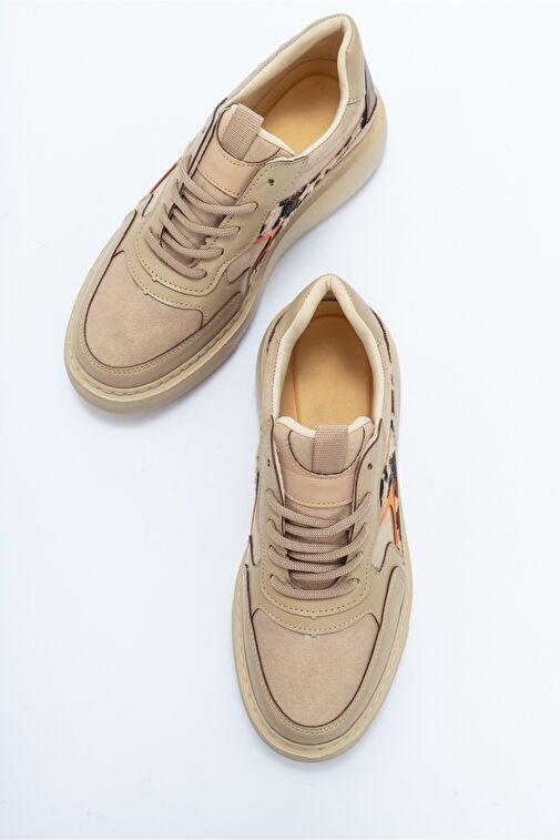 AERE Bej Desenli Kadın Spor Ayakkabı - Görsel 5