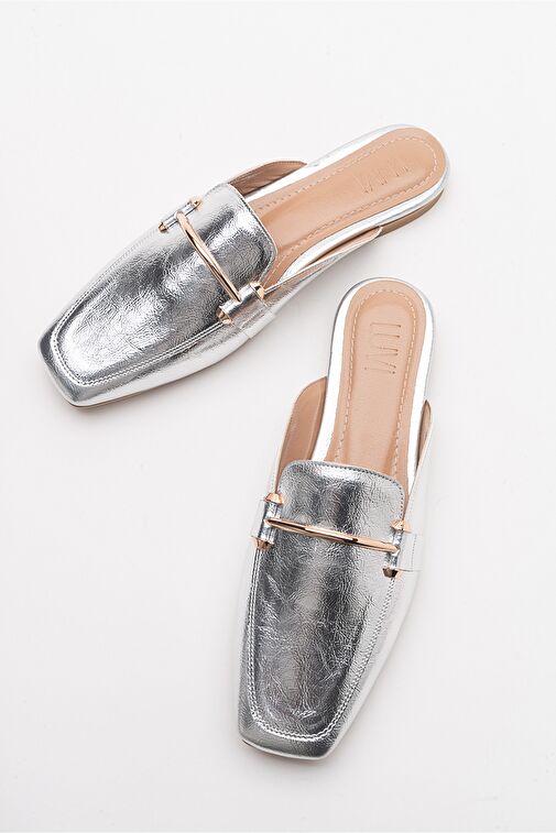 RONDA Gümüş Kadın Terlik - Görsel 3