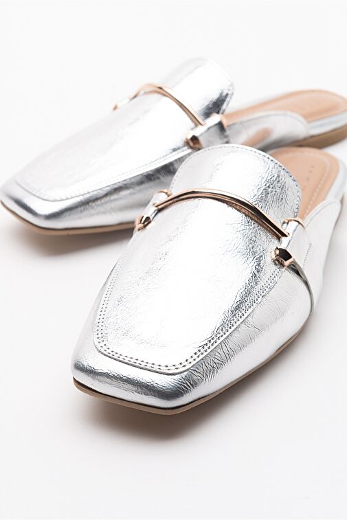 RONDA Gümüş Kadın Terlik - Görsel 4