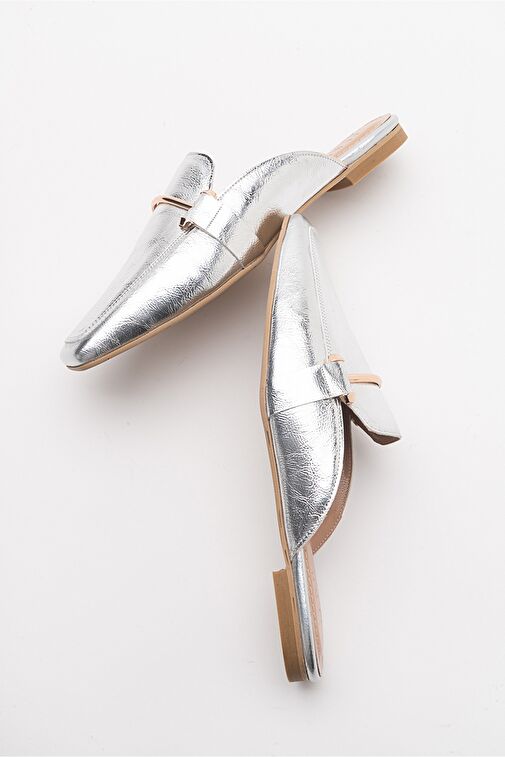 RONDA Gümüş Kadın Terlik - Görsel 5