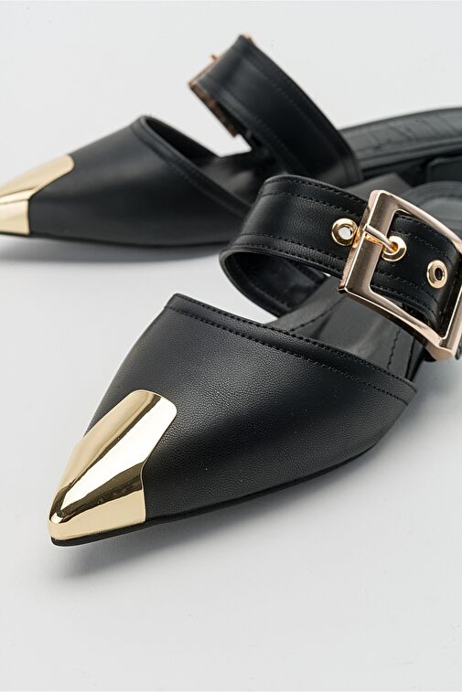 JENNİ Siyah Tokalı Kadın Terlik - Görsel 4