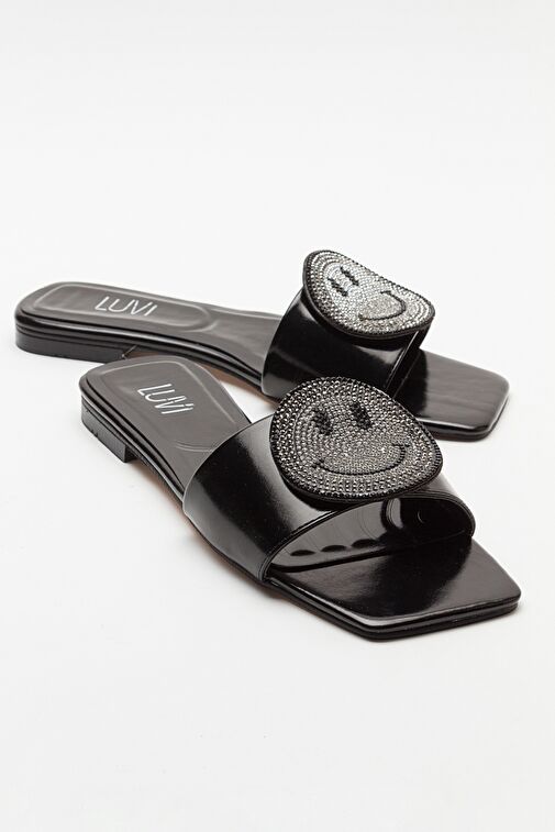 Luvi Shoes Siyah Kadın Terlik 124-7042 - Görsel 2