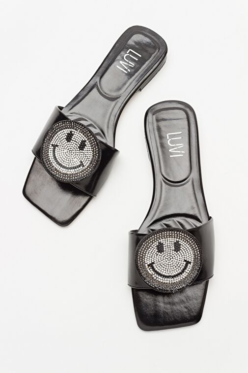 Luvi Shoes Siyah Kadın Terlik 124-7042 - Görsel 3