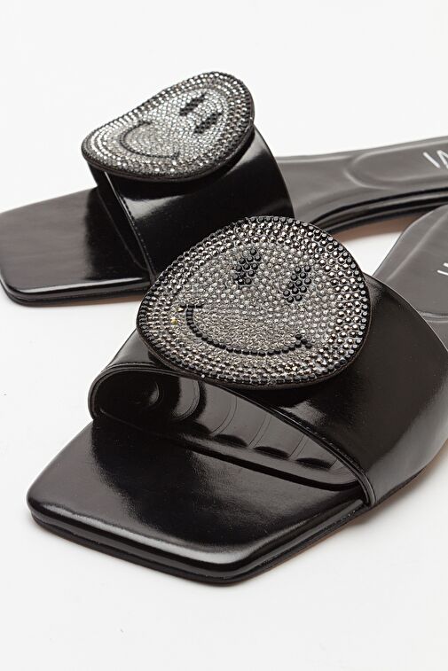 Luvi Shoes Siyah Kadın Terlik 124-7042 - Görsel 4