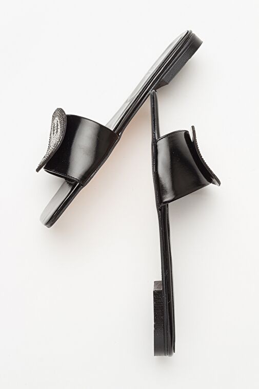 Luvi Shoes Siyah Kadın Terlik 124-7042 - Görsel 5