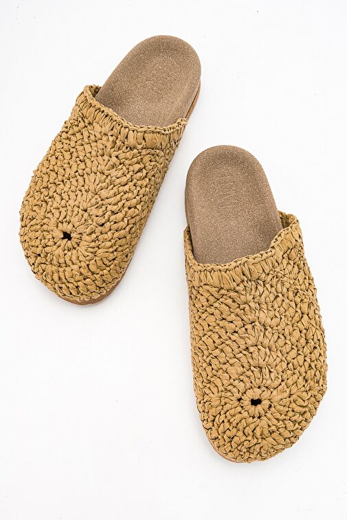 LOOP Açık Taba Örme Kadın Terlik - Görsel 4