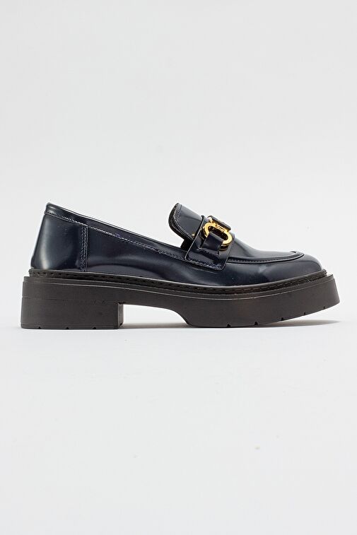Luvi Shoes Lacivert Kadın Loafer 46-5003 - Görsel 2