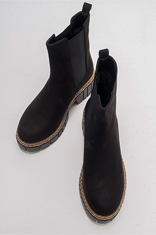 LUZ Siyah Süet Kadın Bot - Görsel 4