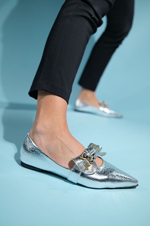 HELSİ Gümüş Fiyonklu Kadın Babet - Görsel 3