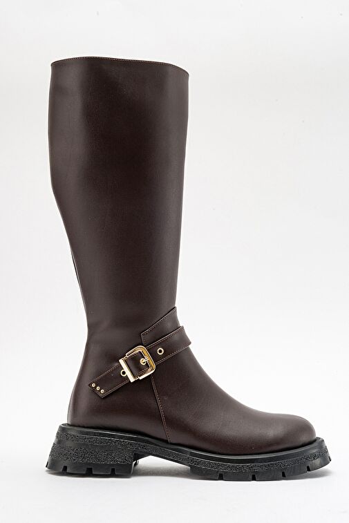 COVELA Kahve Cilt Kadın Çizme - Görsel 7