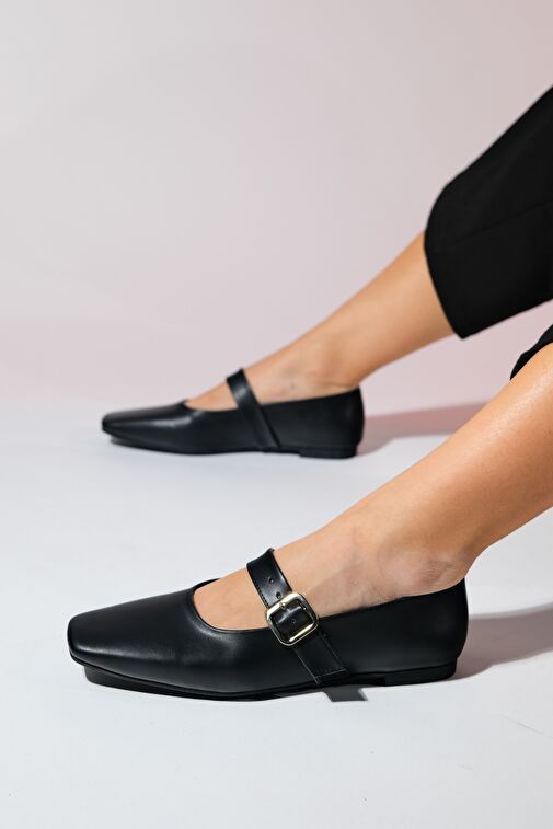 Luvi Shoes Siyah Kadın Babet 222-23047 - Görsel 3