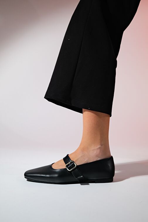 Luvi Shoes Siyah Kadın Babet 222-23047 - Görsel 7
