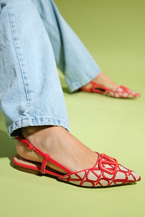 Luvi Shoes Kırmızı Kadın Babet 80-184 - Görsel 2