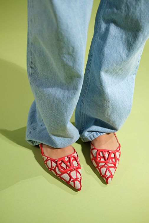 Luvi Shoes Kırmızı Kadın Babet 80-184 - Görsel 3