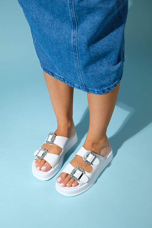 Luvi Shoes Bej Kadın Terlik 16-857 - Görsel 7