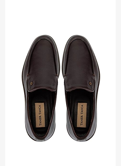 Tamer Tanca Erkek Hakiki Deri Kahverengi Loafer Ayakkabı - Görsel 6