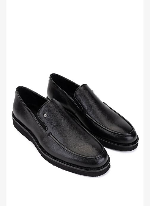 Tamer Tanca Erkek Hakiki Deri Siyah Loafer Ayakkabı - Görsel 3