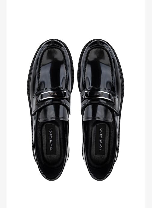 Tamer Tanca Erkek Hakiki Deri Siyah Açma Loafer Ayakkabı - Görsel 6