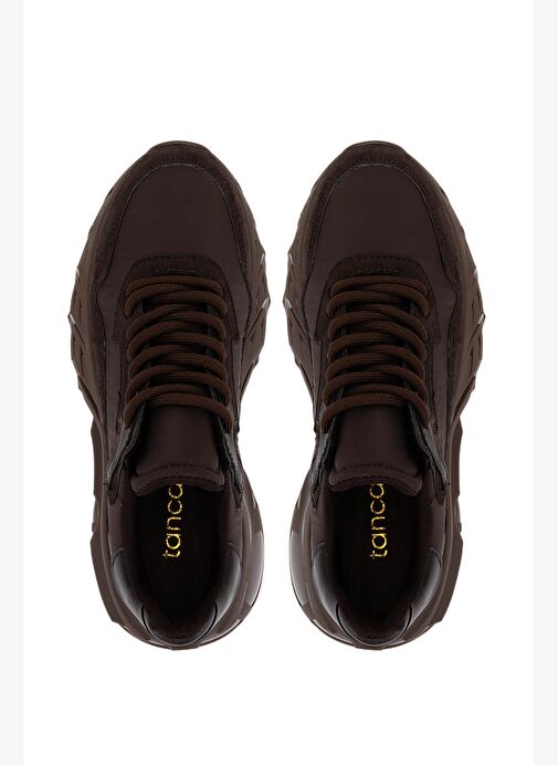 Tamer Tanca Kadın Suni Deri Kahverengi Sneakers & Spor Ayakkabı - Görsel 6