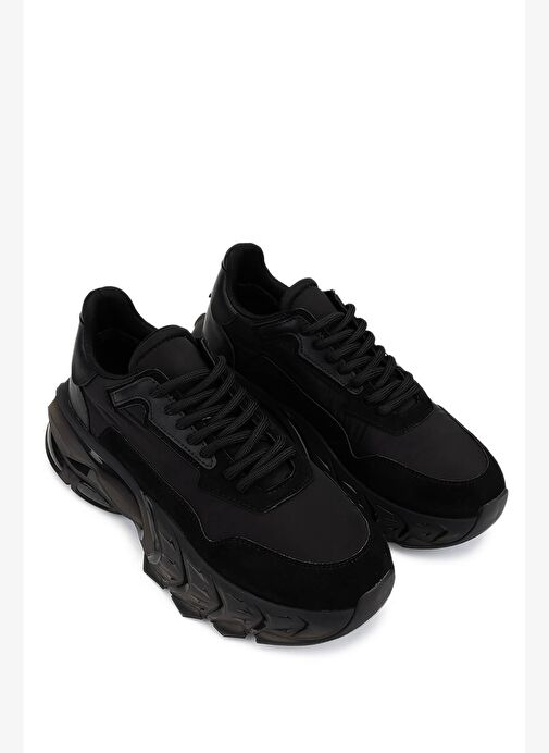 Tamer Tanca Kadın Suni Deri Siyah Sneakers & Spor Ayakkabı - Görsel 3