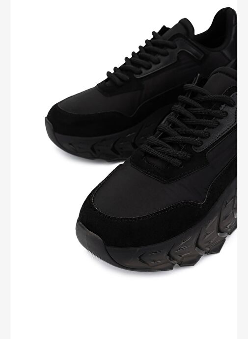 Tamer Tanca Kadın Suni Deri Siyah Sneakers & Spor Ayakkabı - Görsel 4