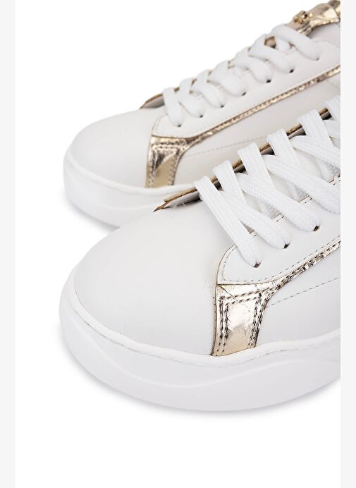 Tamer Tanca Kadın Suni Deri Beyaz Sneakers & Spor Ayakkabı - Görsel 4