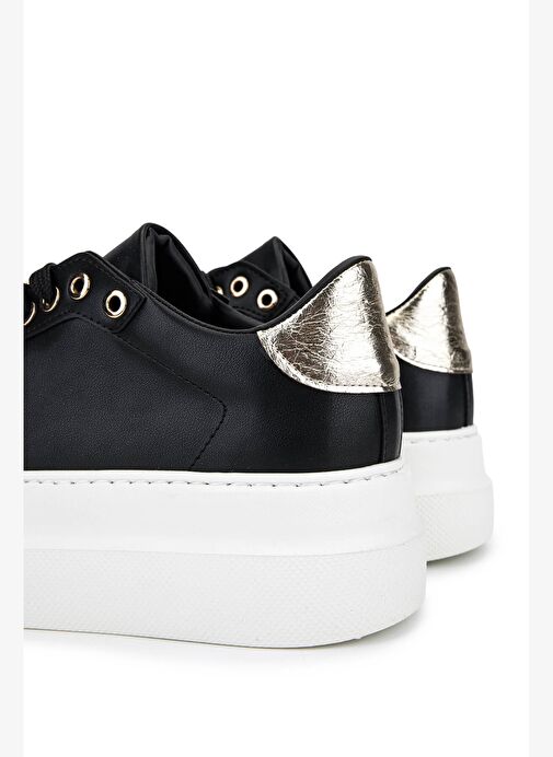 Tamer Tanca Kadın Suni Deri Siyah Analin Sneakers & Spor Ayakkabı - Görsel 6