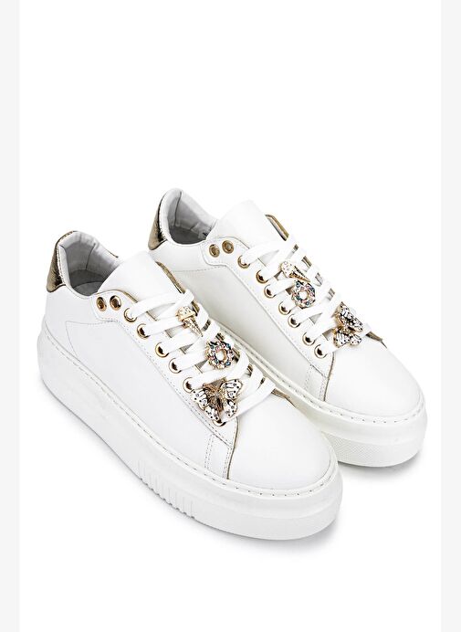 Tamer Tanca Kadın Suni Deri Beyaz Sneakers & Spor Ayakkabı - Görsel 3